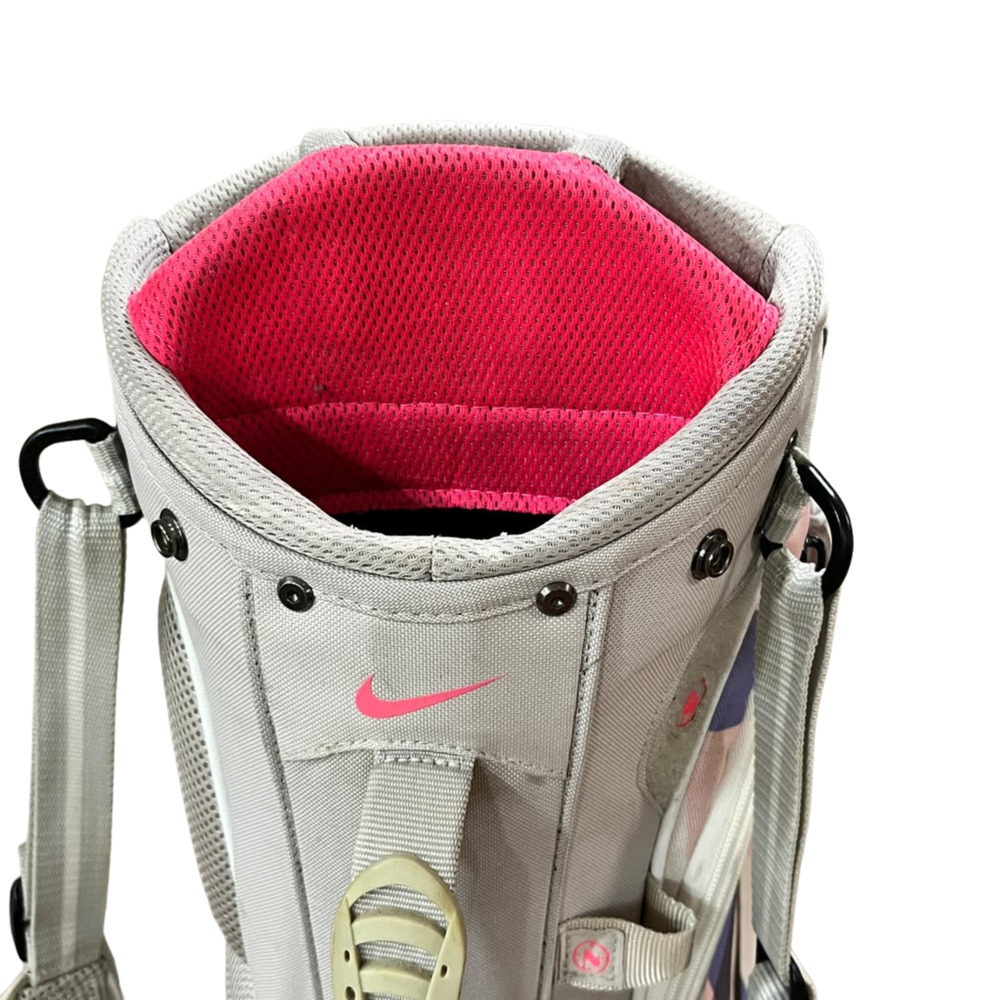 Nike Xtreme Sport IV Women's 8-Way Stand Golf Bag Dual Strap Gray/Pink Rain Hood - Picture 5 of 15